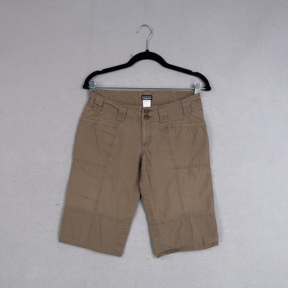 Patagonia Shorts Womens 0 Brown Organic Cotton Utility Hiking Bermuda Roll Tab - Picture 1 of 13